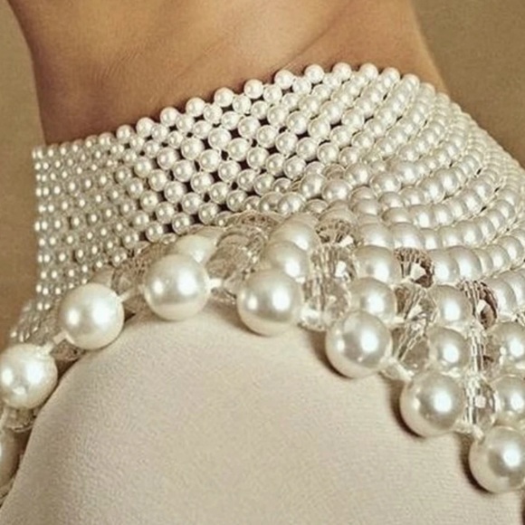Handmade Pearl Statement Collar - Picture 4 of 10